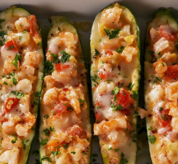 New Recipe: Garlic Shrimp Zucchini Boats